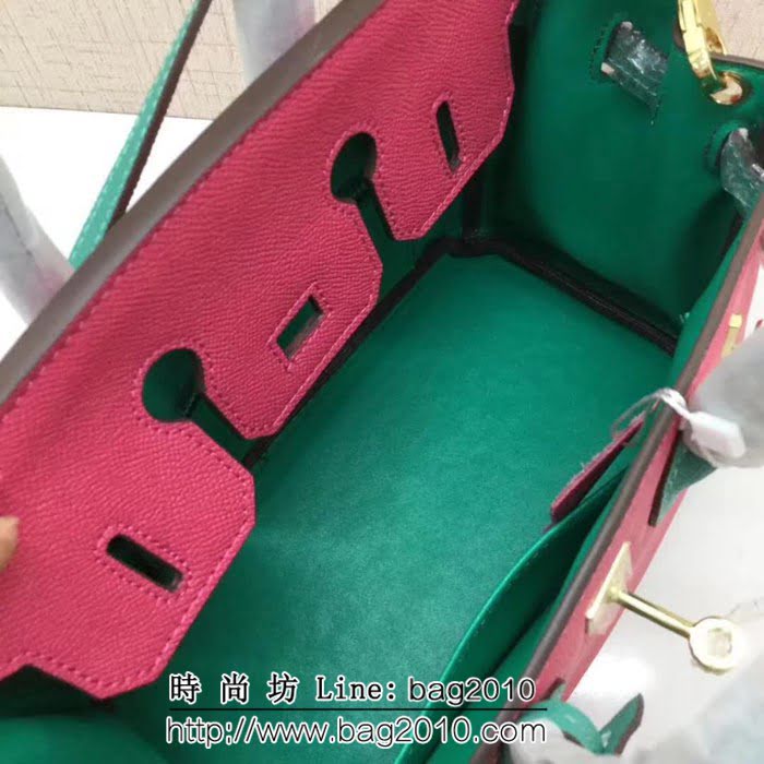 愛馬仕Herme*brikin 拼色 半手工牛皮包 可手提斜跨 0AM1443